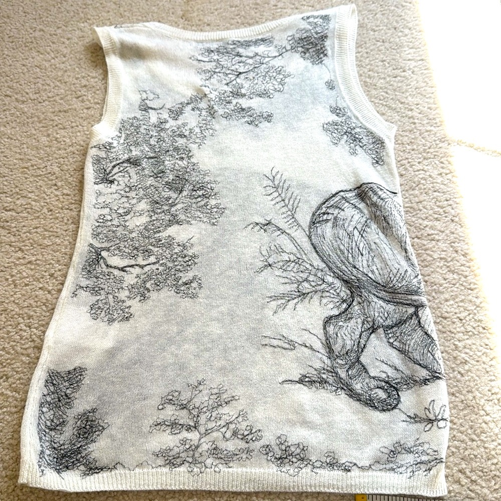 DIOR “Riviera” Collection Cashmere embroidered tank top (Please read note) - Picture 2 of 7